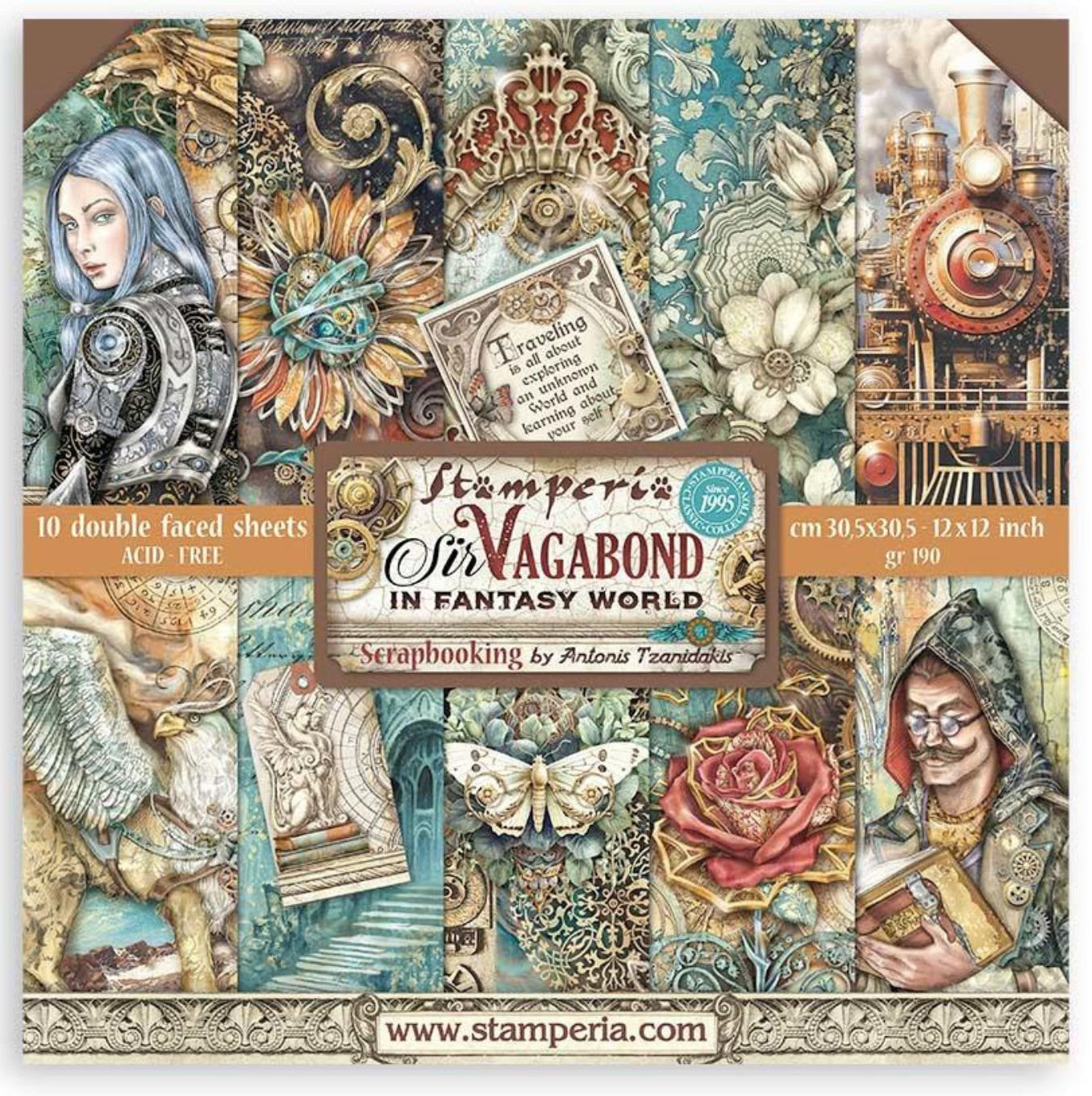 Stamperia 12x12 Sir Vagabond in Fantasy World Paper Pad